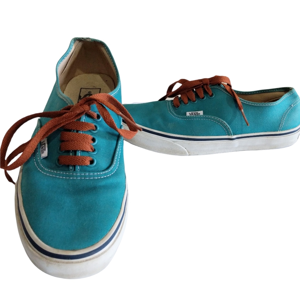 Vans Teal Low Rise Sneakers Size 7.5